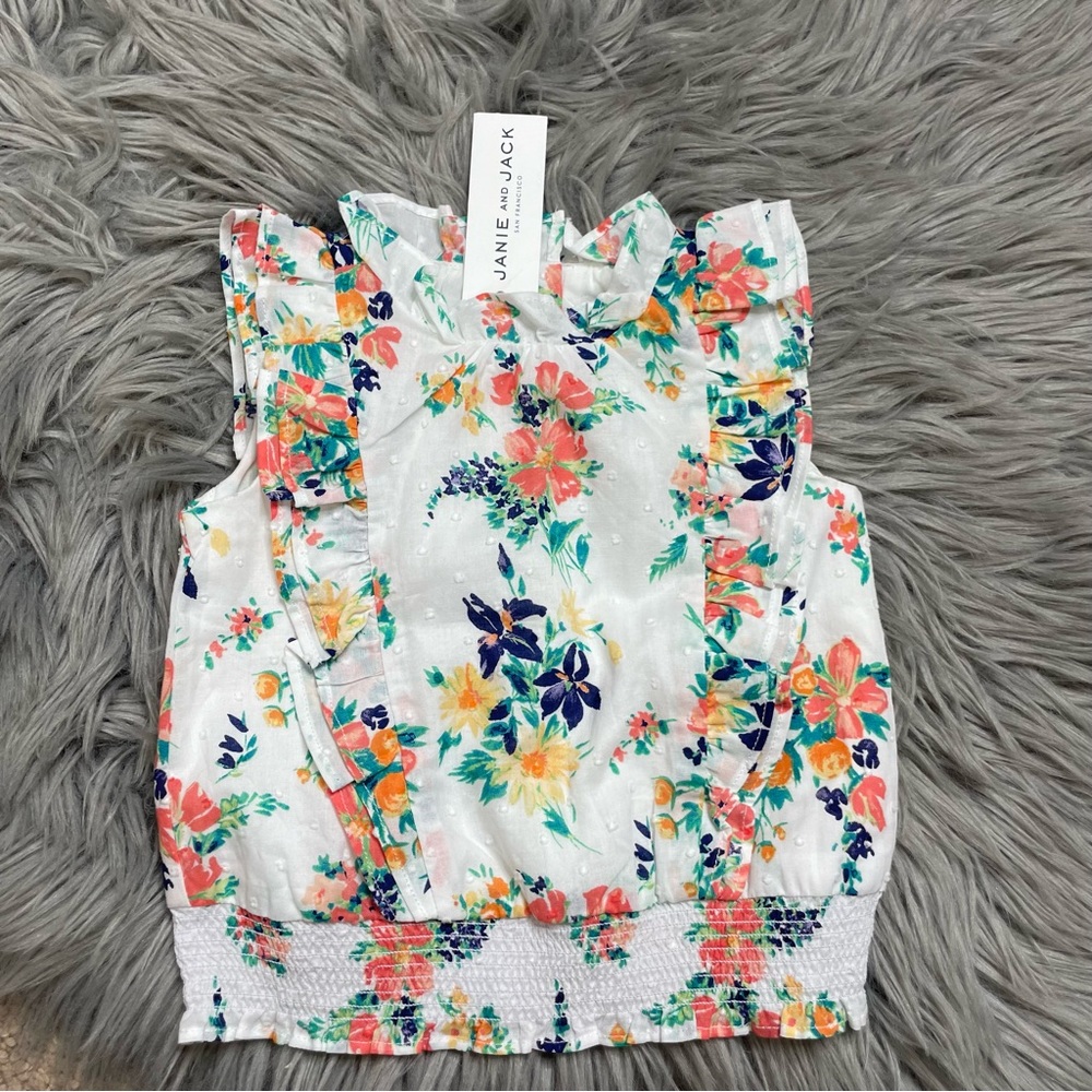 Janie and Jack floral toddler girl shirt | NWT |